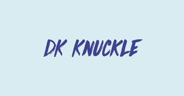 DK Knucklebones font thumb